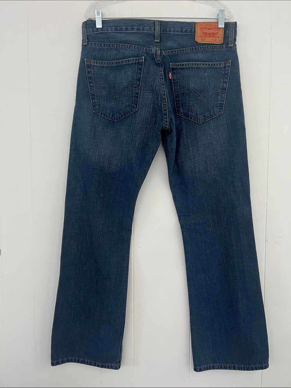 LEVI’s 527 Bootcut Men's Dark Wash Blue Jeans Denim W 33 L 30 - Picture 10 of 14